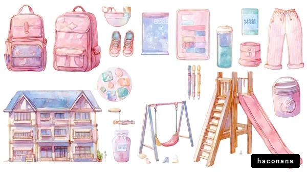 ピンクの子供の道具