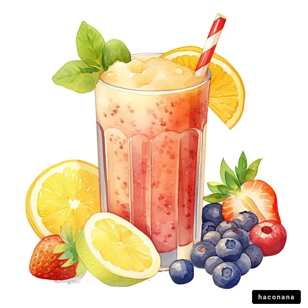 フルーツスムージーのイラスト