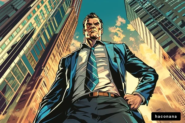 高層ビルとビジネスマン