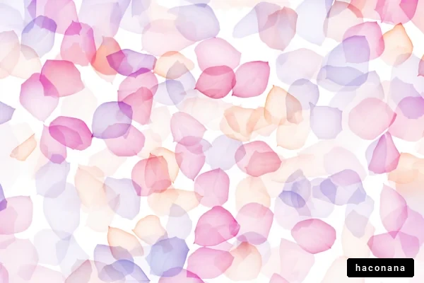 柔らかな花びらの舞い