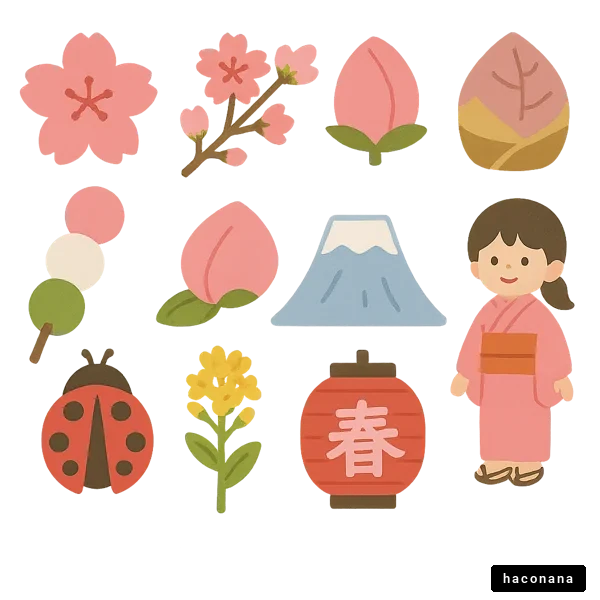 春の日本のアイコン集
