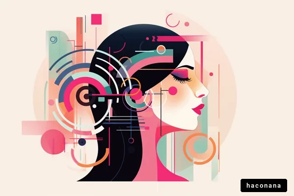 モダンな女性のイラスト