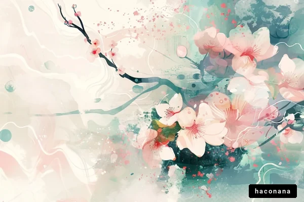 美しい桜の抽象画
