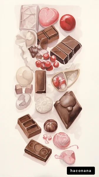 さまざまなチョコレートの盛り合わせ