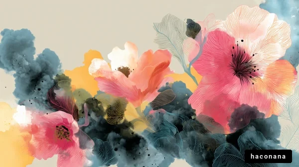 華やかな花のアート