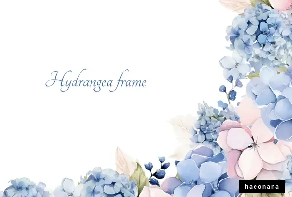 紫陽花のフレームデザイン