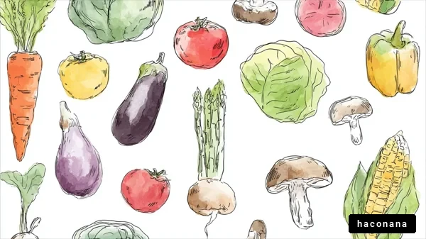 色とりどりの野菜のイラスト