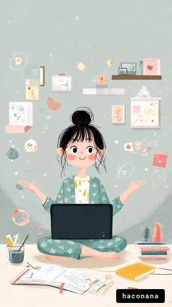 リモートワークを楽しむ女性