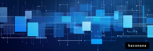 青色の幾何学模様