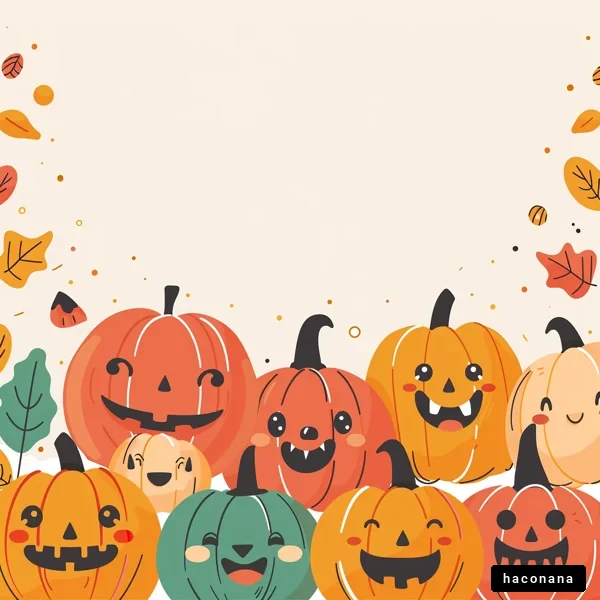 かわいいハロウィンのカボチャたち