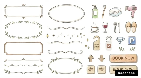 ホテル関連のイラスト素材