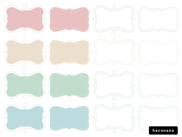 カラフルなラベルテンプレート