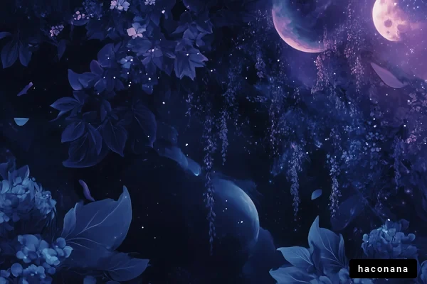 幻想的な夜空の風景