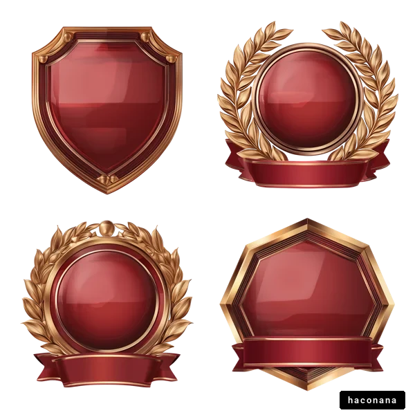 美しいエンブレムとバッジ