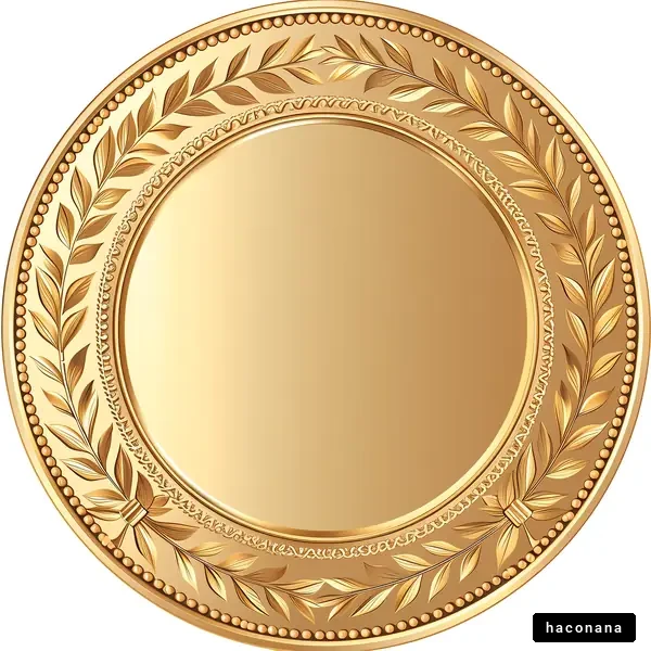 金色のメダルデザイン