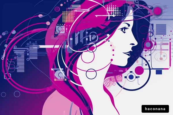 未来的な女性のシルエット