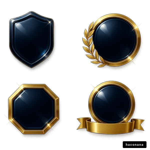 美しいメダルとバッジのデザイン