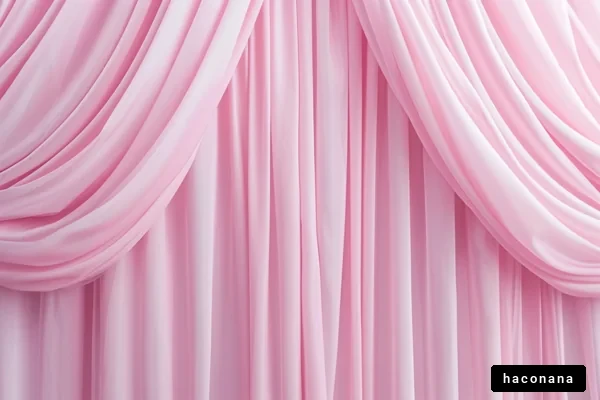 柔らかなピンクのカーテン