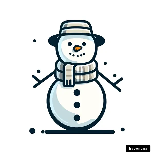 雪だるまのイラスト