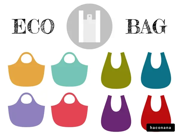 カラフルなエコバッグのデザイン
