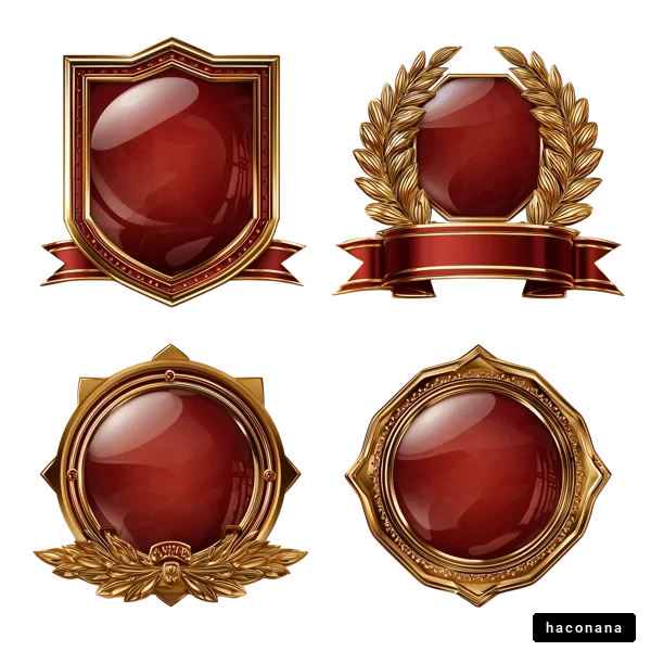 エレガントなメダルと盾