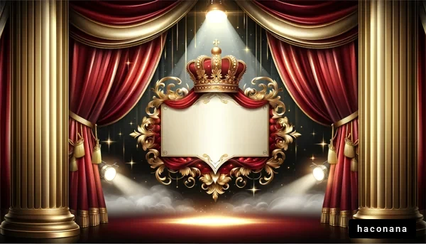 豪華な舞台背景のデザイン