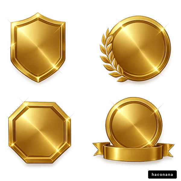 光沢のある金のメダル