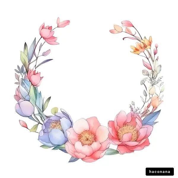 花の華やかなリース