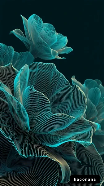 線画の花の美しさ