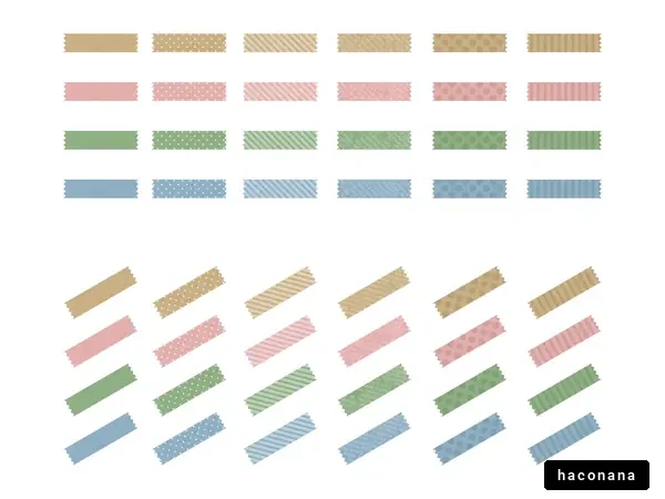 多彩なデザインのテープ