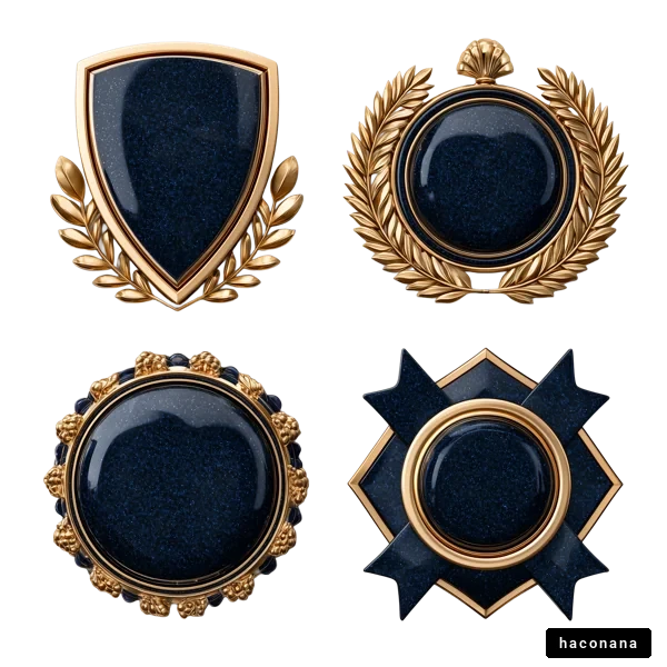 豪華なメダルとエンブレム