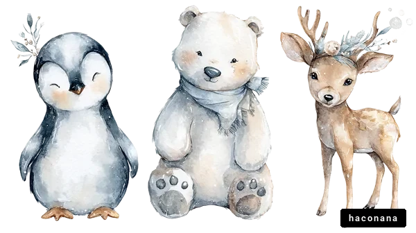 可愛い動物たちのイラスト