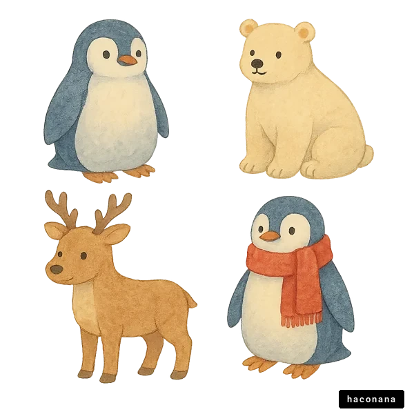 かわいい動物たちのイラスト