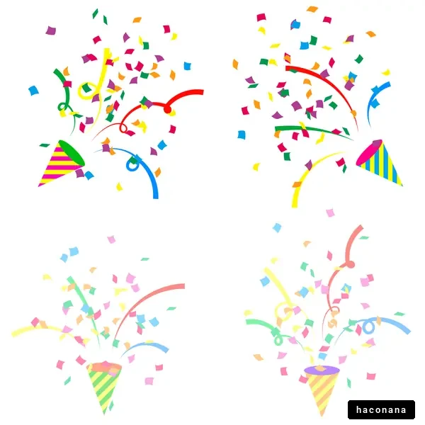 カラフルなパーティーの演出