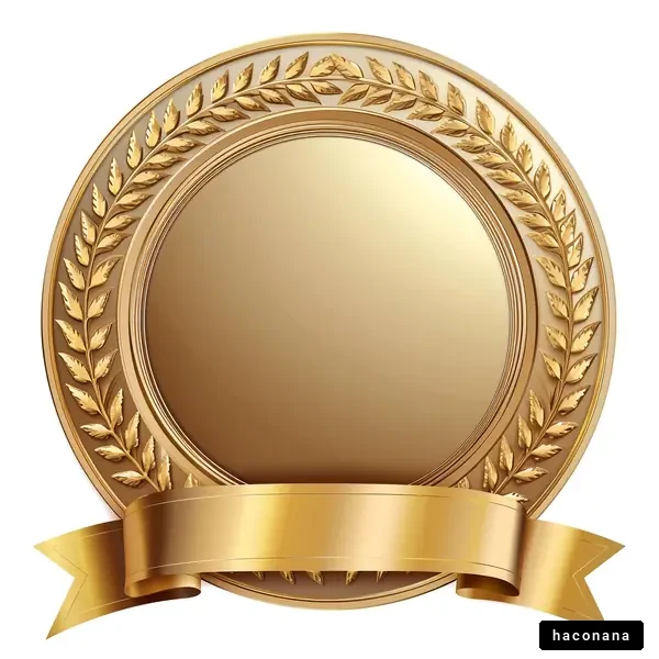 金色のメダルのデザイン