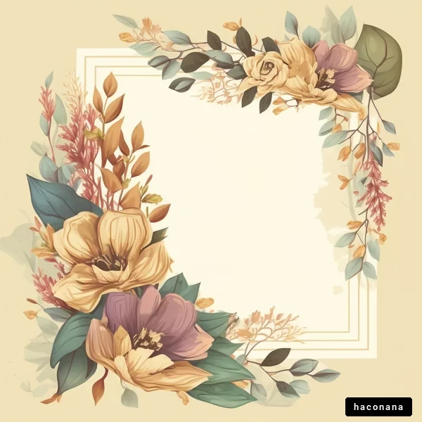 華やかな花のフレーム