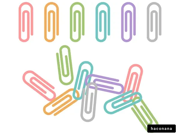 カラフルなクリップのデザイン