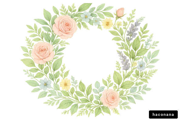 花のリースデザイン