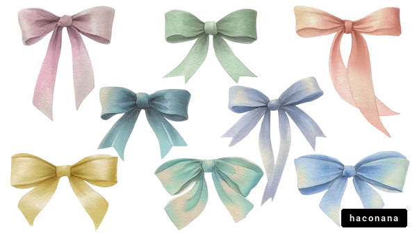 カラフルなリボンのセット