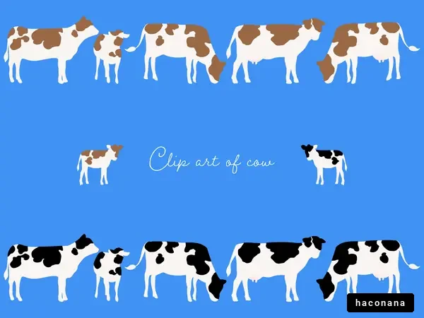 可愛い牛のクリップアート