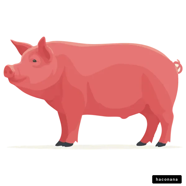 可愛い豚のイラスト