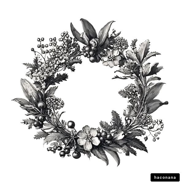 美しい花のリース