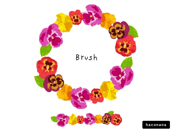 カラフルな花のフレーム