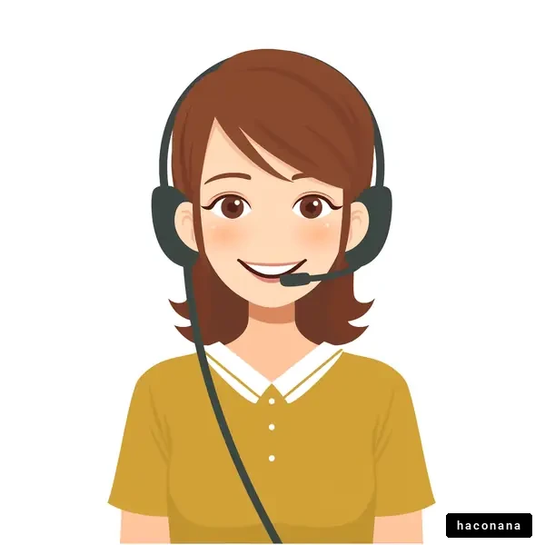 カスタマーサポートの女性のイラスト