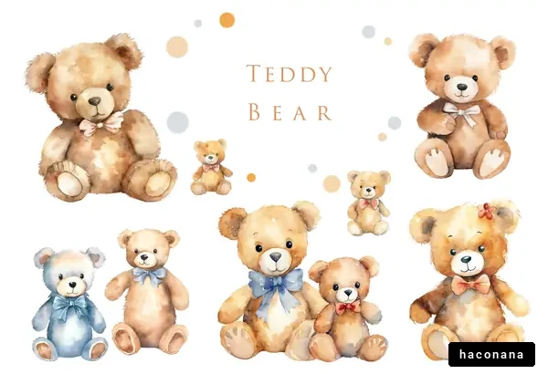 可愛いテディベアのイラスト