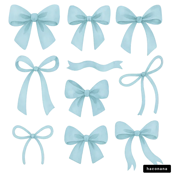 水色のリボンセット