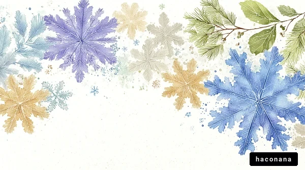 冬の雪の結晶のデザイン