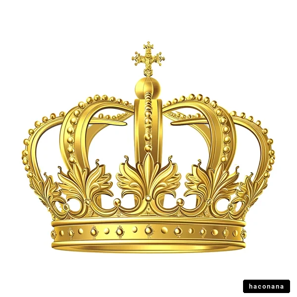 豪華な金の王冠のイラスト