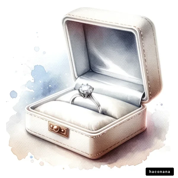 美しい婚約指輪の箱