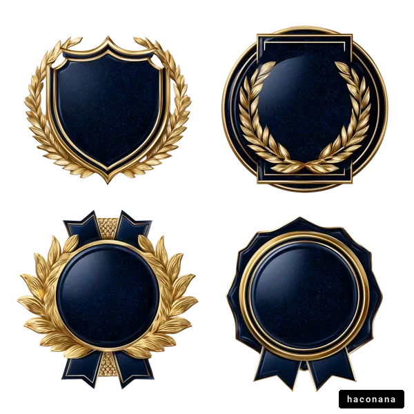 華やかなメダルとバッジ